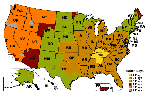 Shipping times